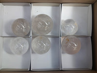 Polished Girasol Pearl Quartz Spheres x 6 From Ambatondrazaka, Madagascar