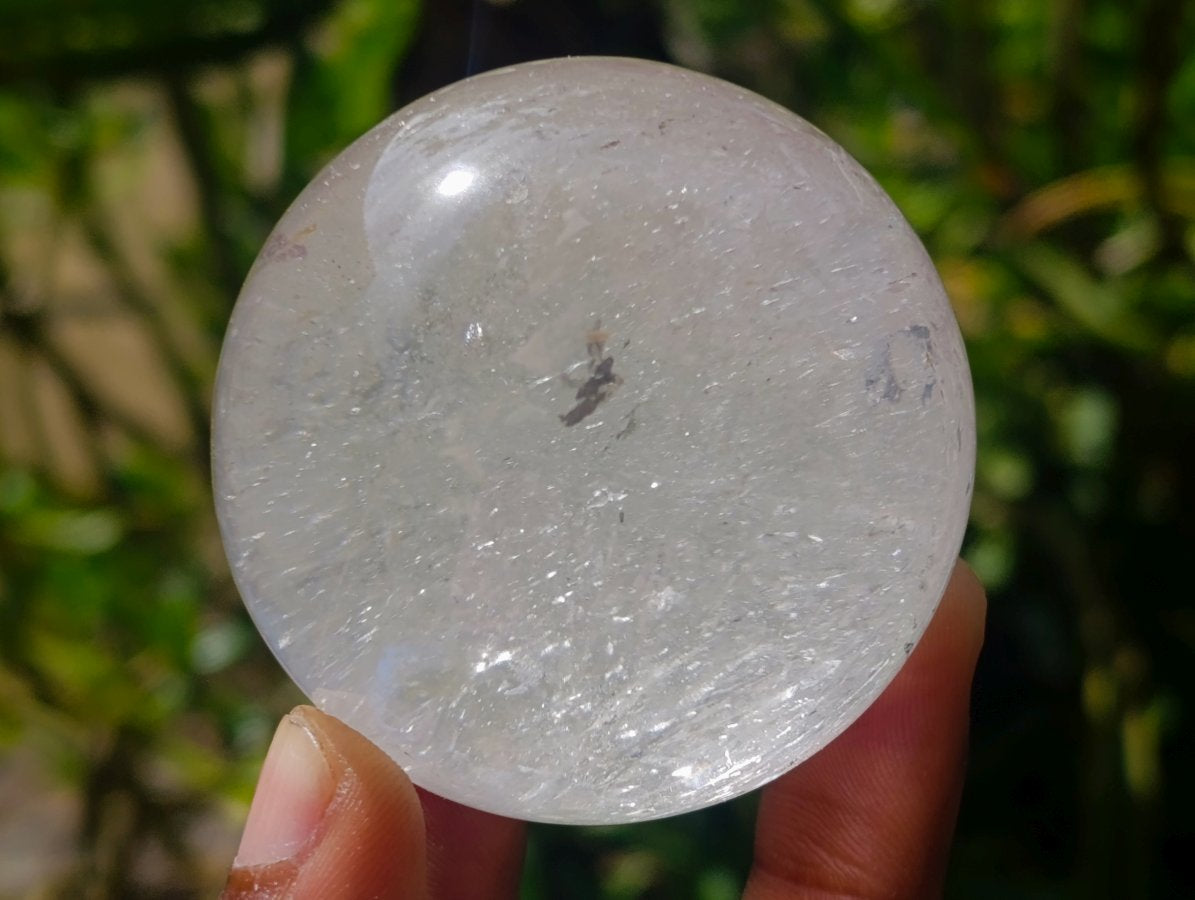Polished Girasol Pearl Quartz Spheres x 6 From Ambatondrazaka, Madagascar