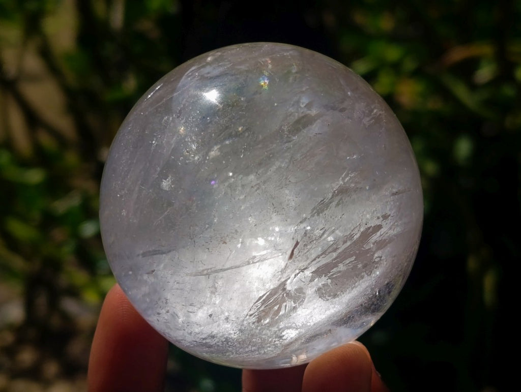 Polished Girasol Pearl Quartz Spheres x 6 From Ambatondrazaka, Madagascar