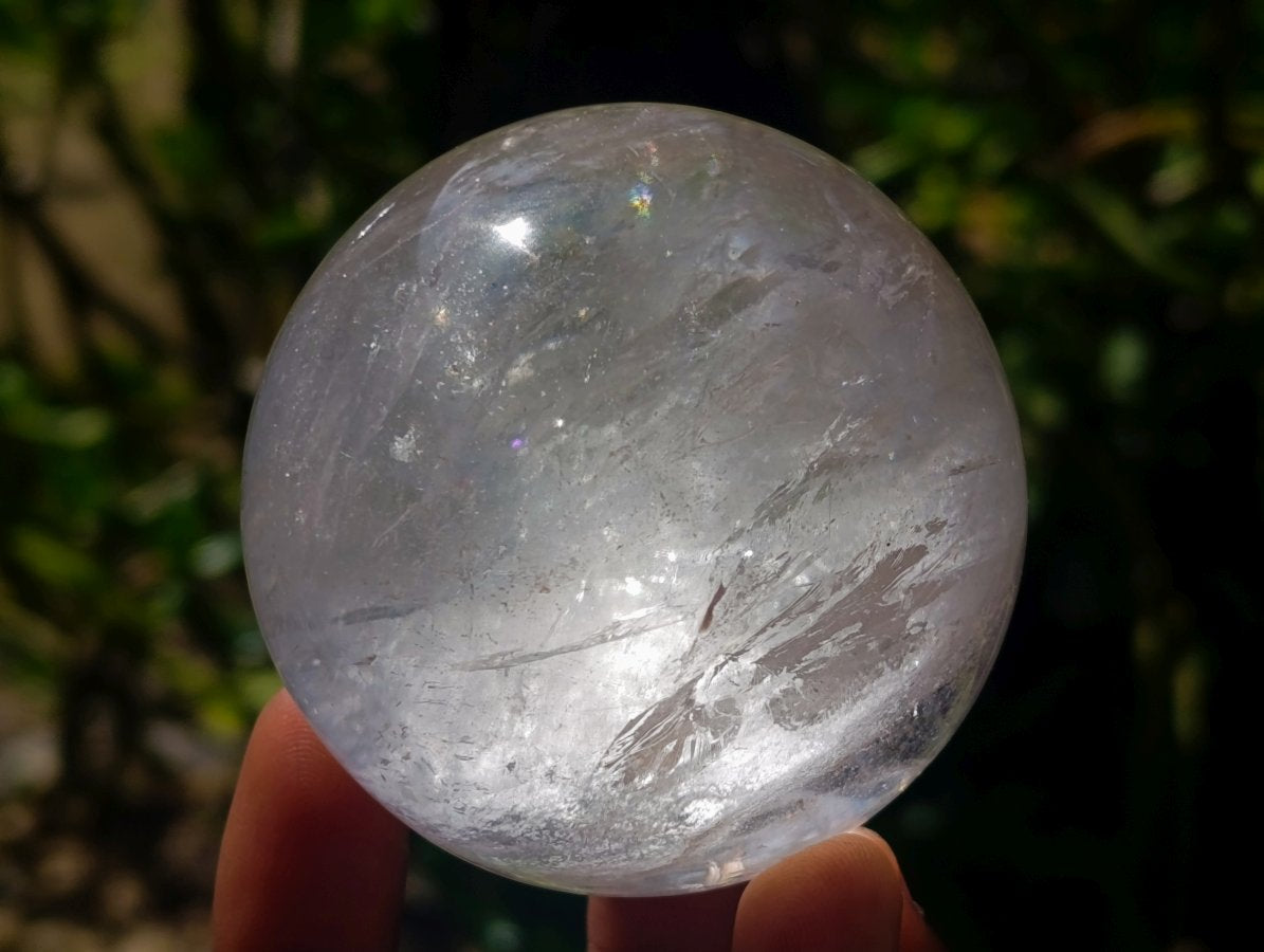 Polished Girasol Pearl Quartz Spheres x 6 From Ambatondrazaka, Madagascar