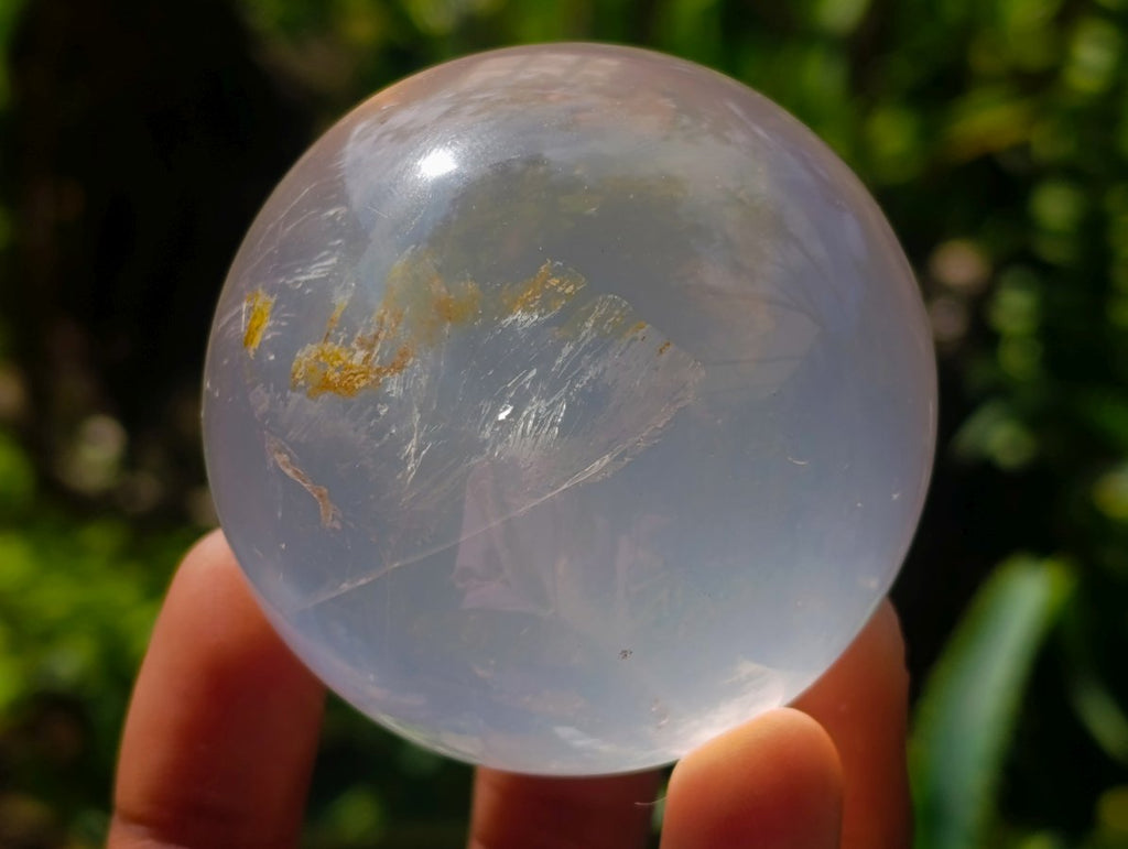 Polished Girasol Pearl Quartz Spheres x 6 From Ambatondrazaka, Madagascar