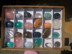 Polished Mixed Multi Mineral Gemstone Galets x 24 From Madagascar