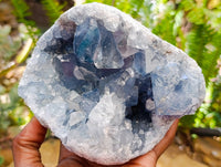 Natural Blue Celestite Geode Specimens x 2 From Sakoany, Madagascar
