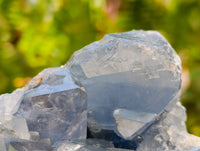 Natural Blue Celestite Geode Specimens x 2 From Sakoany, Madagascar