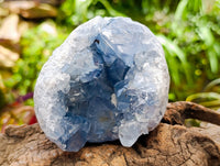 Natural Blue Celestite Geode Specimens x 2 From Sakoany, Madagascar