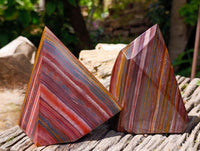 Polished Banded Tiger Iron Points x 2 From South Africa