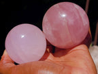 Polished Gemmy Star Rose Quartz Spheres x 6 From Madagascar