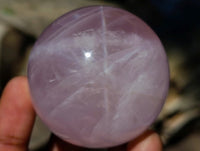 Polished Gemmy Star Rose Quartz Spheres x 6 From Madagascar