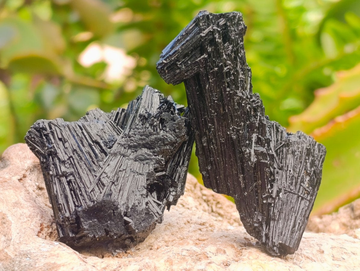 Natural Schorl Black Tourmaline Specimens x 35 From Erongo, Namibia