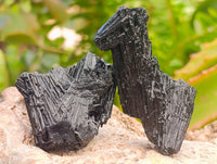 Natural Schorl Black Tourmaline Specimens x 35 From Erongo, Namibia