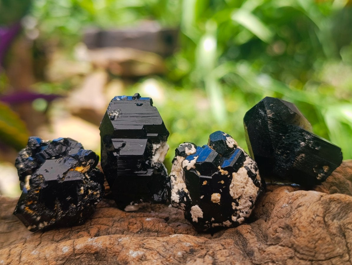Natural Schorl Black Tourmaline Specimens x 35 From Erongo, Namibia