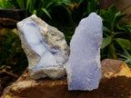 Natural Blue Lace Agate Geode Specimens x 4 From Nsanje, Malawi