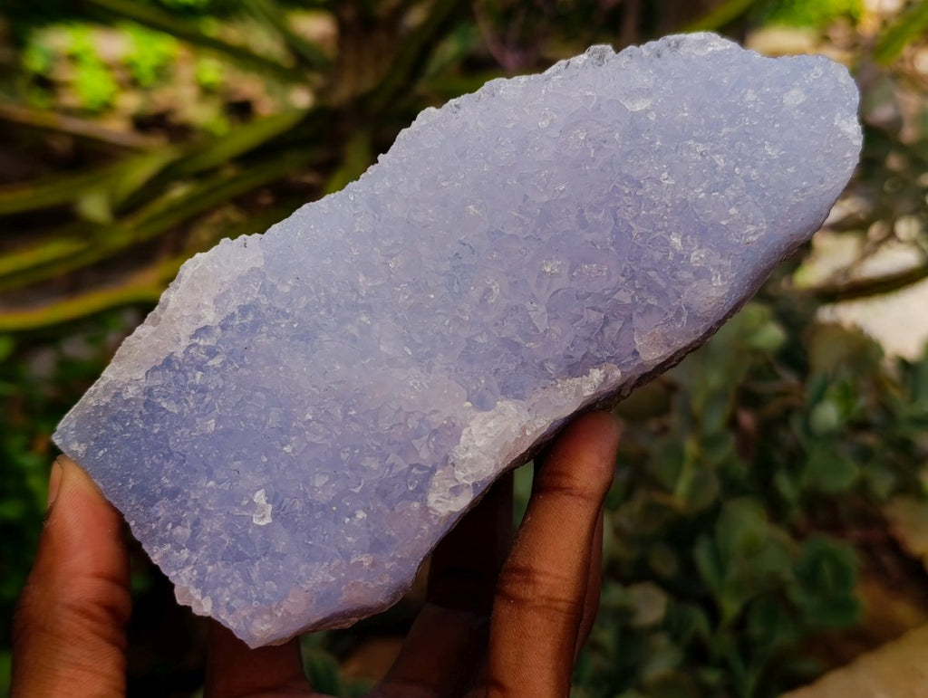 Natural Blue Lace Agate Geode Specimens x 4 From Nsanje, Malawi