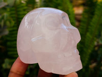 Hand Made Gemmy Rose Quartz Skulls x 3 From Madagascar