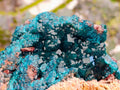 Natural Dioptase On Dolomite Specimen x 1 From Likasi, Congo
