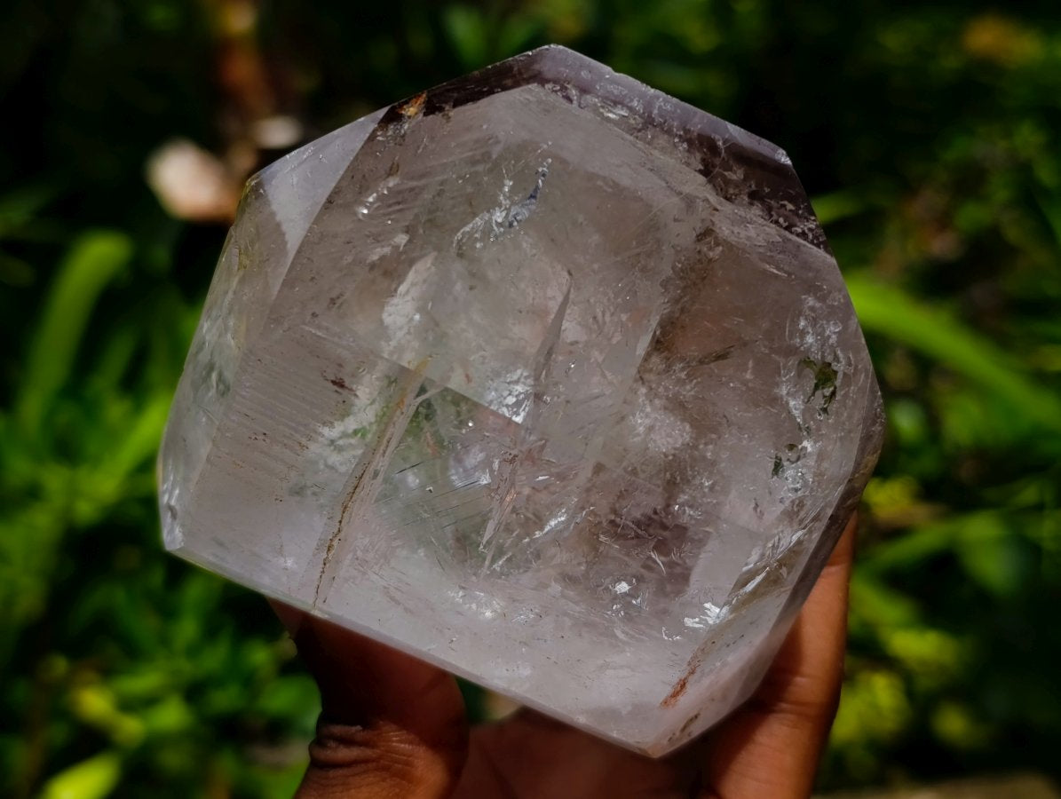 Polished Clear Window Quartz Crystals x 2 From Madagascar