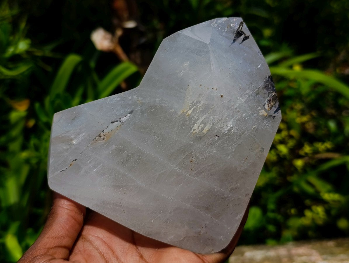 Polished Clear Window Quartz Crystals x 2 From Madagascar