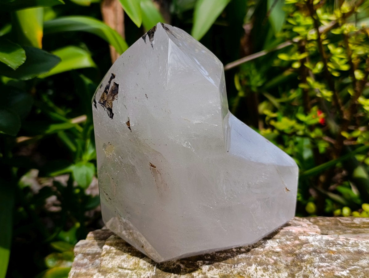 Polished Clear Window Quartz Crystals x 2 From Madagascar
