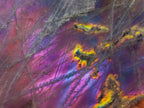 Polished Rare Purple Sunset Flash Labradorite Standing Free Forms x 2 From Madagascar
