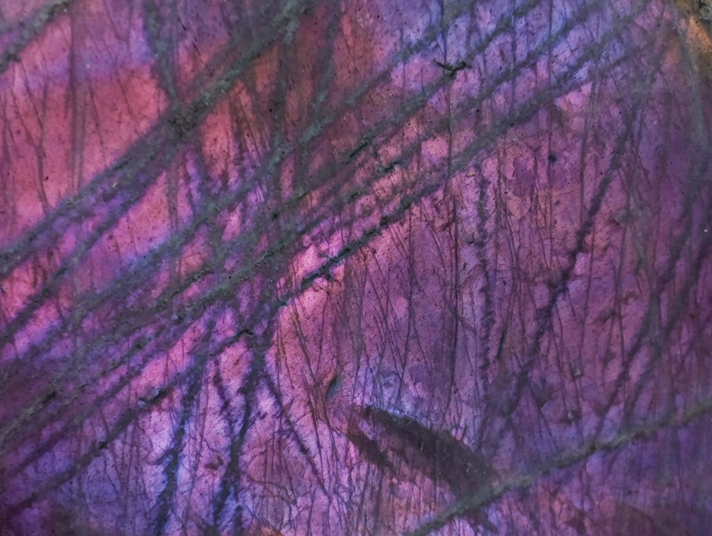 Polished Rare Purple Sunset Flash Labradorite Standing Free Forms x 2 From Madagascar