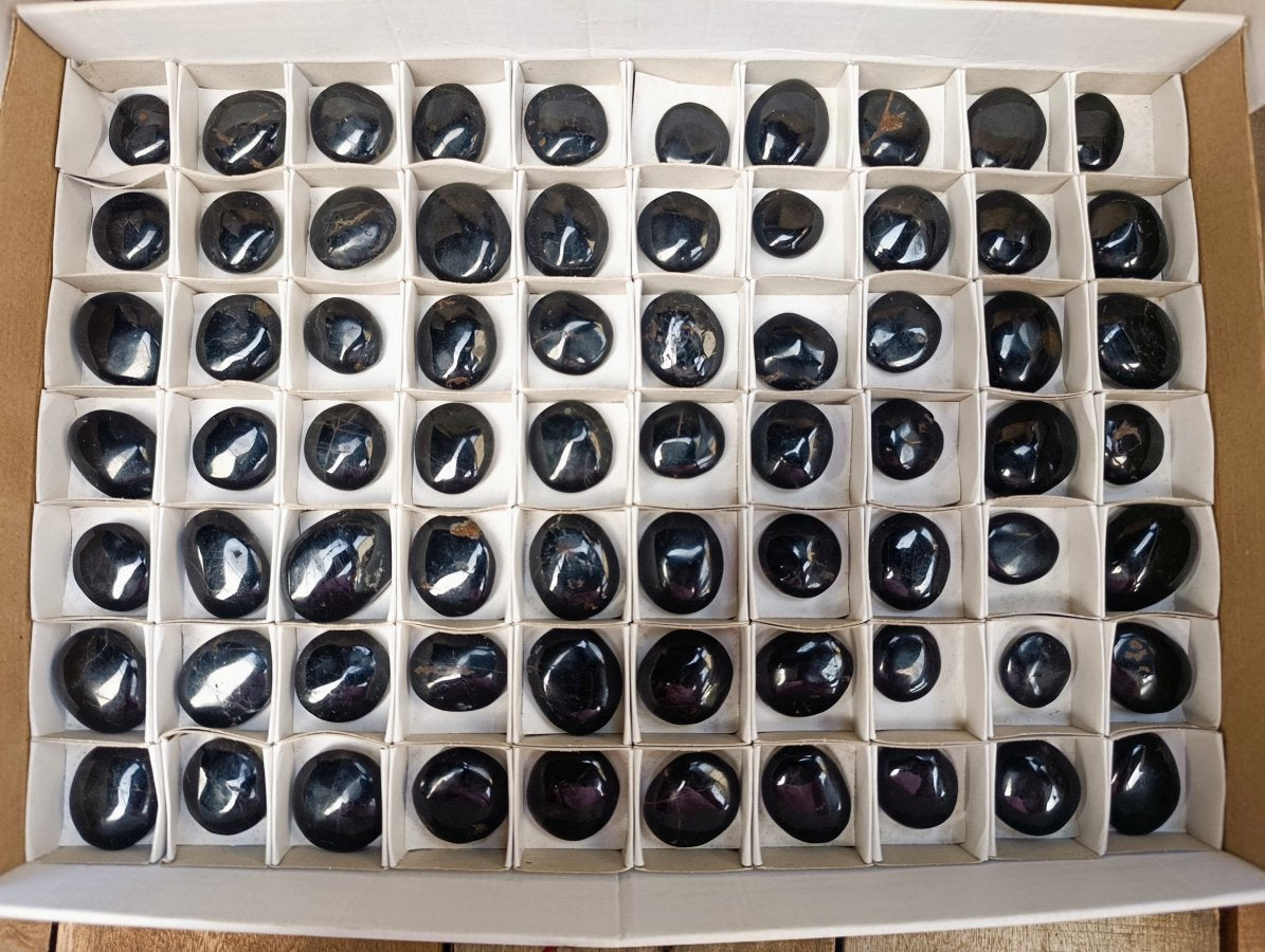 Polished Mini Black Tourmaline Free Forms x 70 From Madagascar