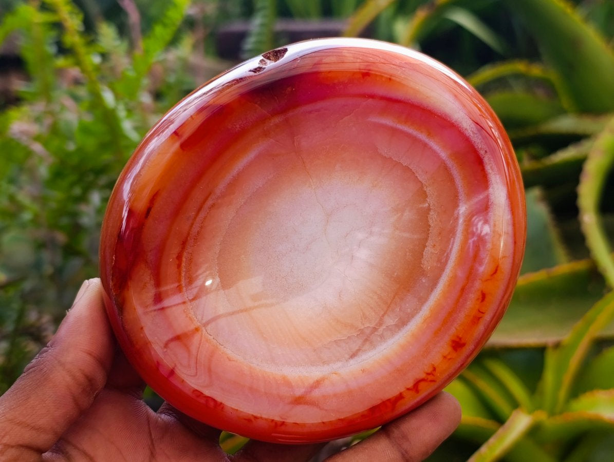 Polished Carnelian Agate Gemstone Bowls x 3 From Madagascar