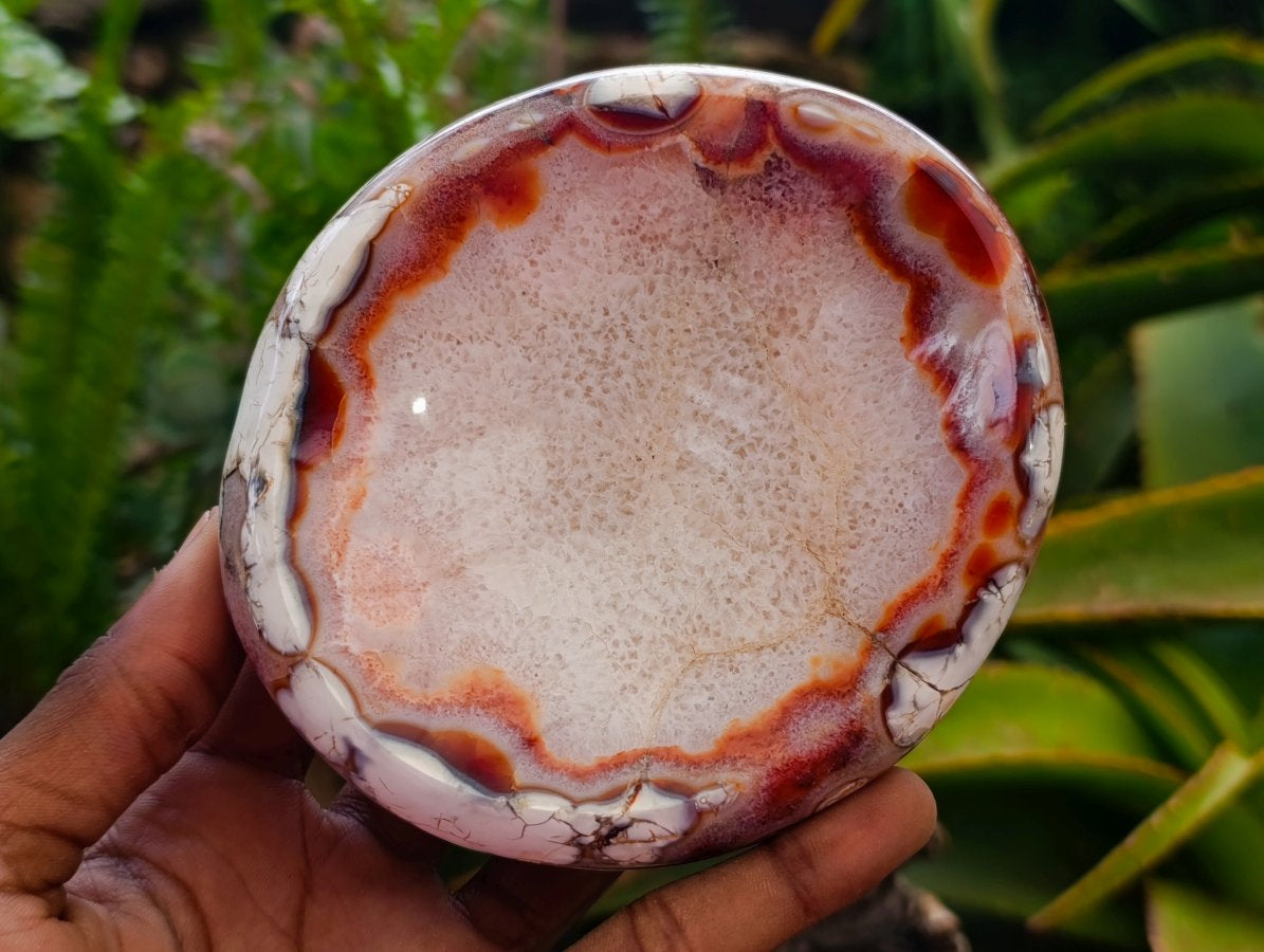 Polished Carnelian Agate Gemstone Bowls x 3 From Madagascar
