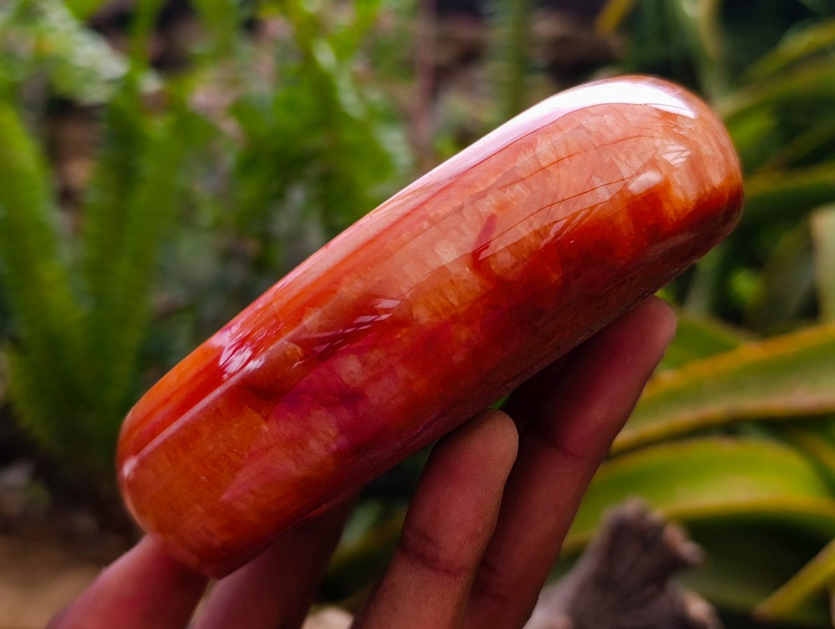 Polished Carnelian Agate Gemstone Bowls x 3 From Madagascar
