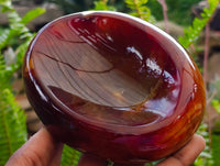 Polished Carnelian Agate Gemstone Bowls x 3 From Madagascar