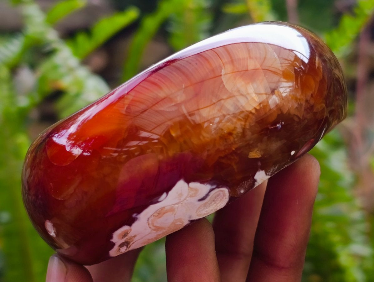 Polished Carnelian Agate Gemstone Bowls x 3 From Madagascar