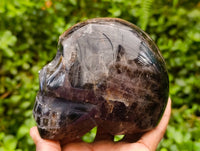 Hand Made Smokey Window Quartz Skulls x 3 From Madagascar