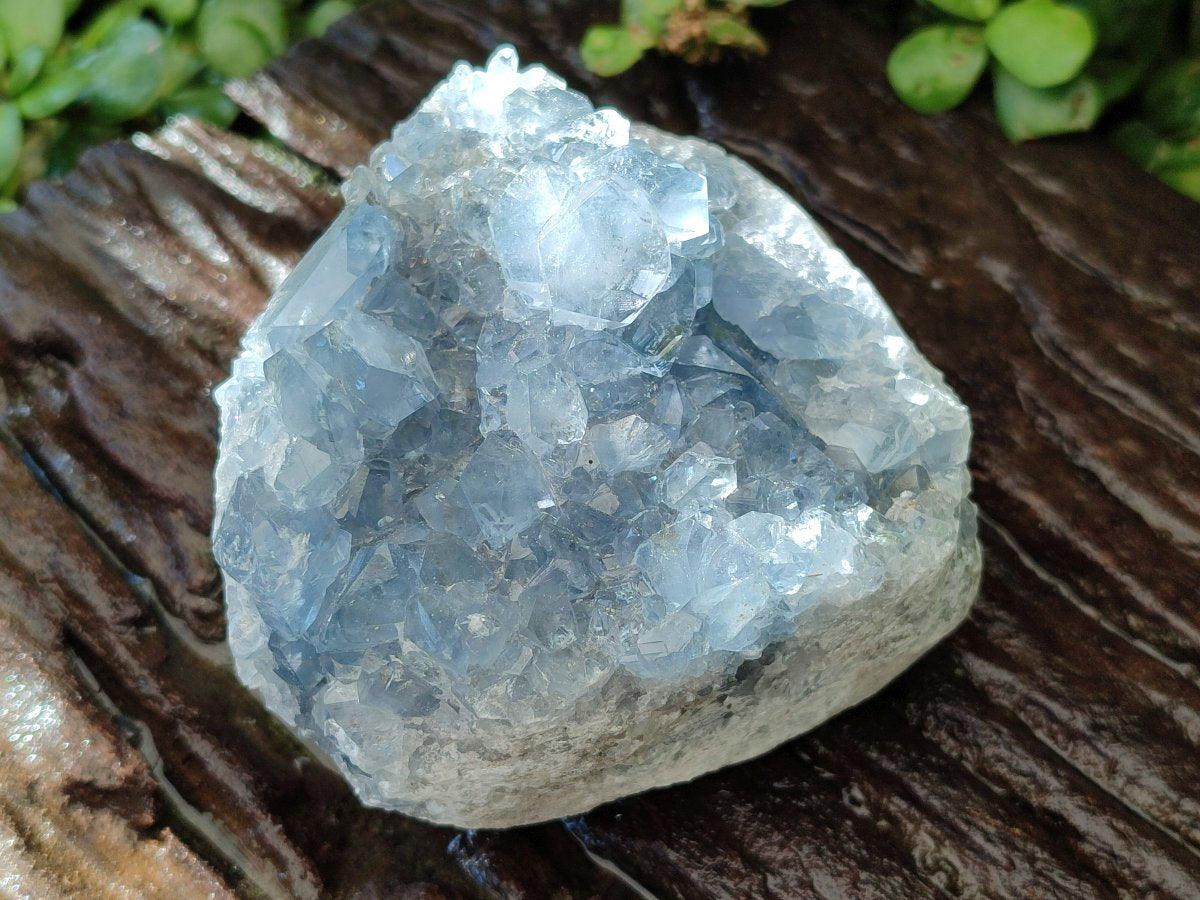 Natural Blue Celestite Geode Specimens x 4 From Sakoany, Madagascar