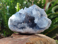 Natural Blue Celestite Geode Specimens x 4 From Sakoany, Madagascar