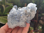 Natural Blue Celestite Geode Specimens x 4 From Sakoany, Madagascar