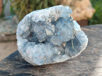 Natural Blue Celestite Geode Specimens x 4 From Sakoany, Madagascar
