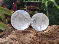 Polished Clear Quartz Crystal Balls x 6 From Madagascar