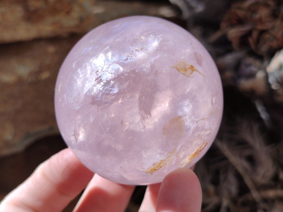 Polished Gemmy Star Rose Quartz Spheres x 4 From Madagascar