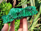 Natural Silky Malachite Specimens x 3 From Kasompe, Congo