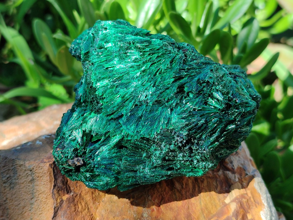 Natural Silky Malachite Specimens x 3 From Kasompe, Congo