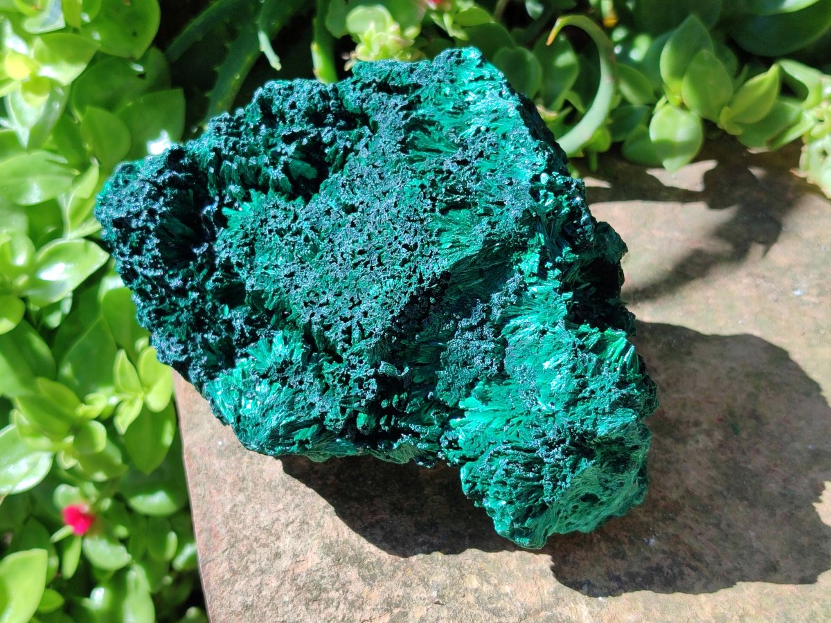 Natural Silky Malachite Specimens x 3 From Kasompe, Congo