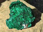 Natural Silky Malachite Specimens x 3 From Kasompe, Congo