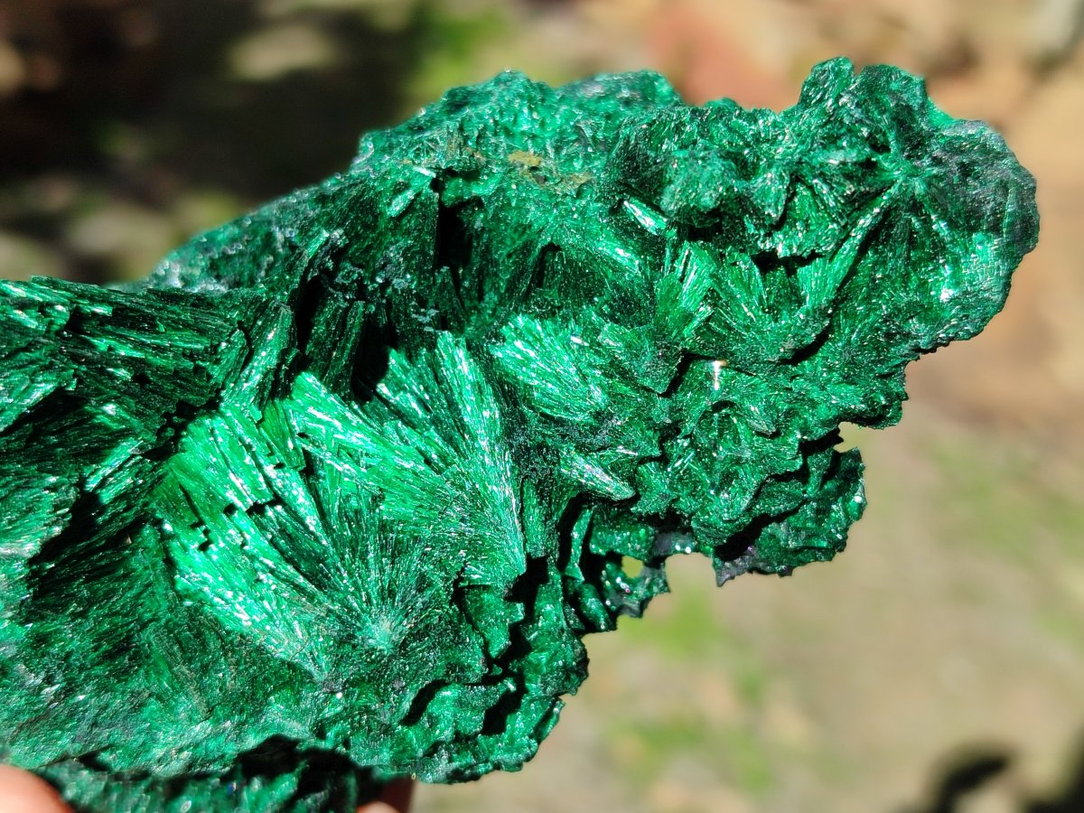 Natural Silky Malachite Specimens x 3 From Kasompe, Congo
