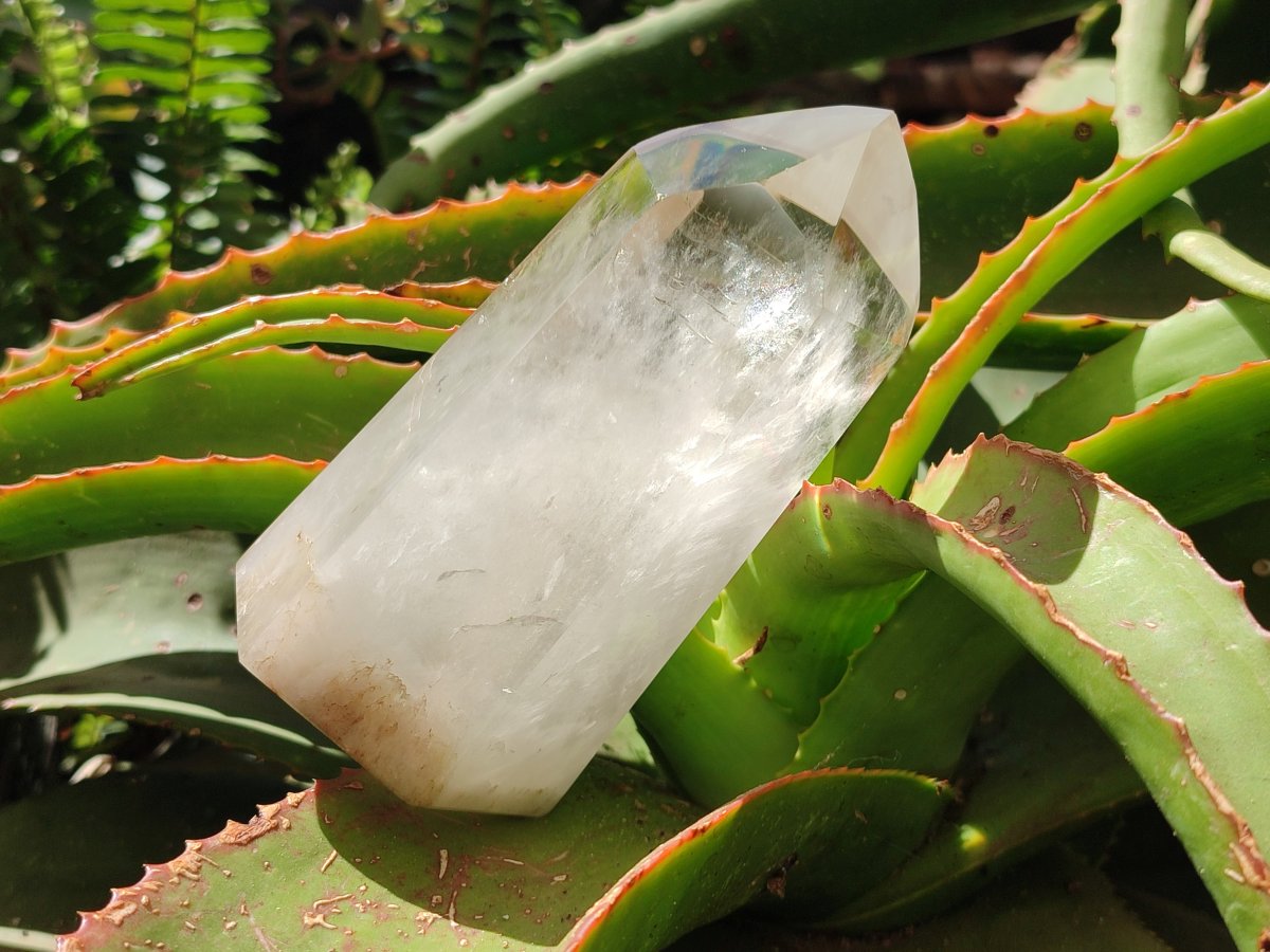 Polished Smokey Window Quartz Crystals x 2 From Madagascar