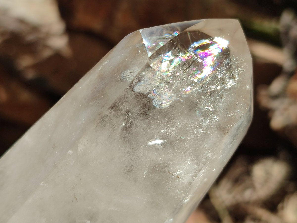 Polished Smokey Window Quartz Crystals x 2 From Madagascar