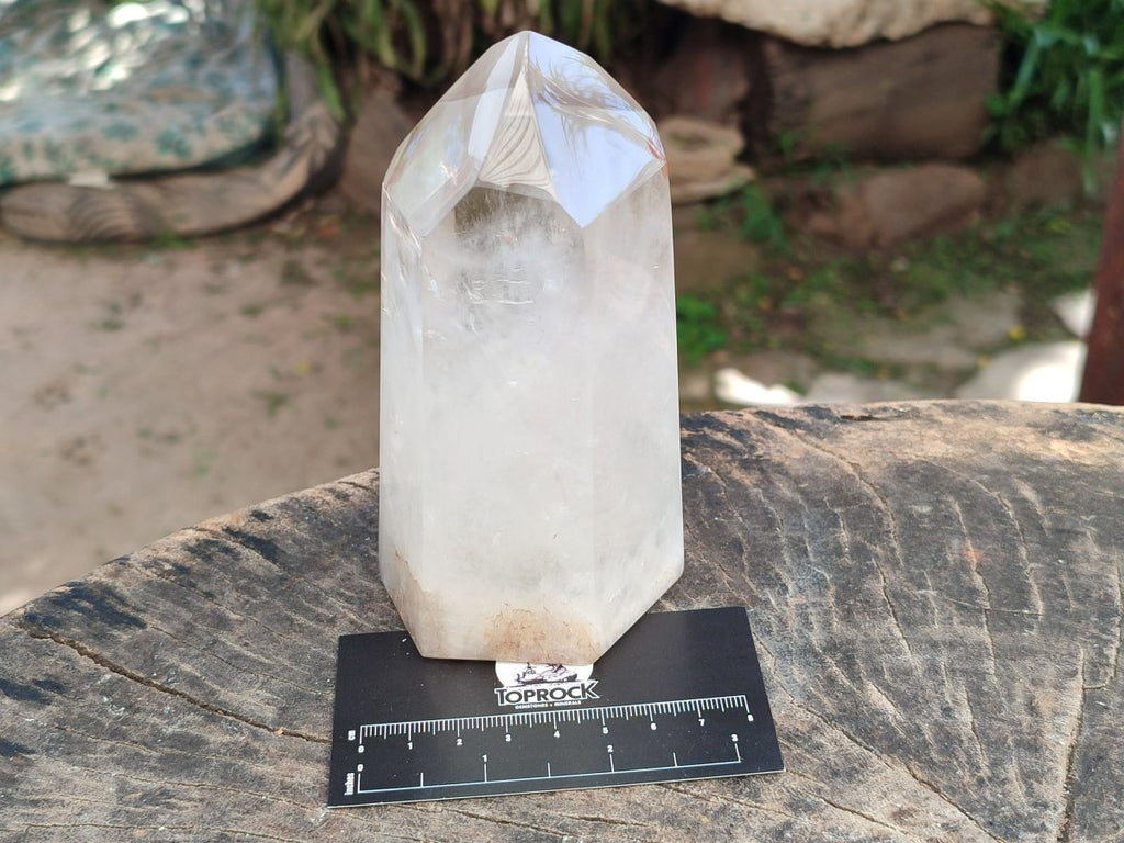 Polished Smokey Window Quartz Crystals x 2 From Madagascar