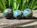 Polished Labradorite Spheres x 6 From Madagascar