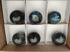 Polished Labradorite Spheres x 6 From Madagascar