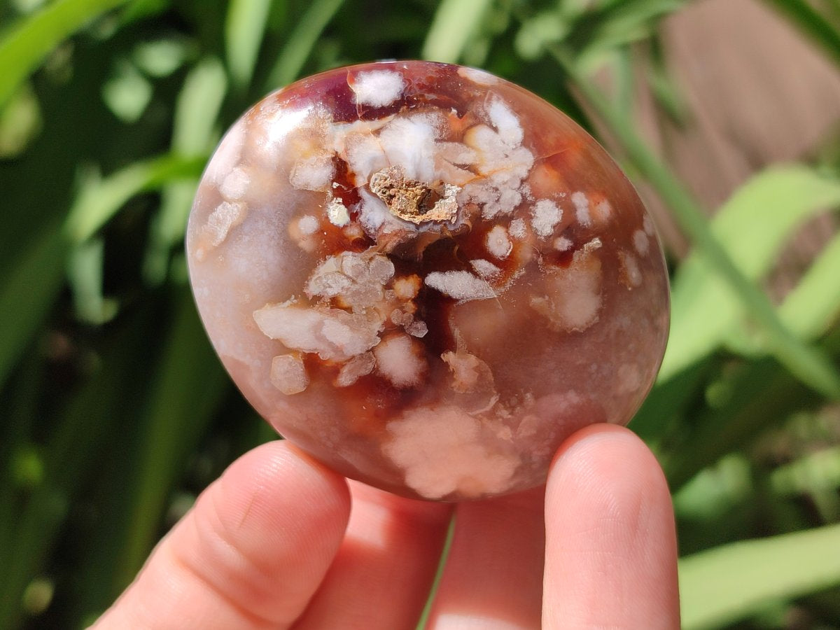 Polished Flower Agate Palm Stones x 20 From Antsahalova, Madagascar