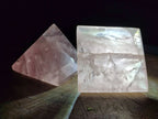 Polished Gemmy Rose Quartz Pyramids x 6 From Madagascar