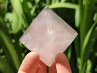 Polished Gemmy Rose Quartz Pyramids x 6 From Madagascar